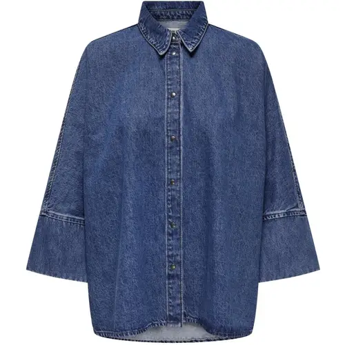 Only dame denim skjorte ONLGRACE - Medium blue denim