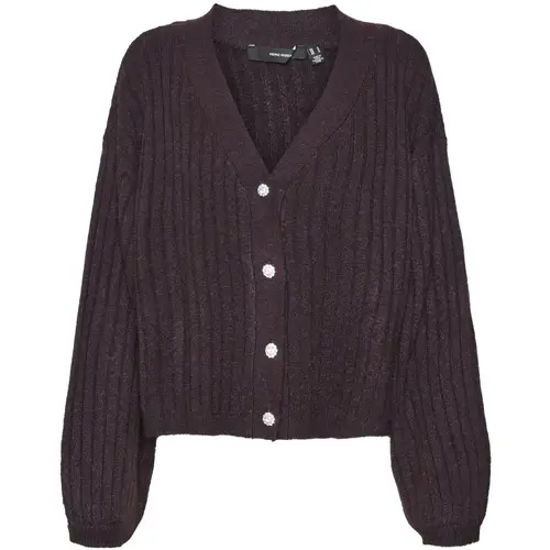 VERO MODA dame cardigan VMELYA - Plum Perfect W. MELANGE