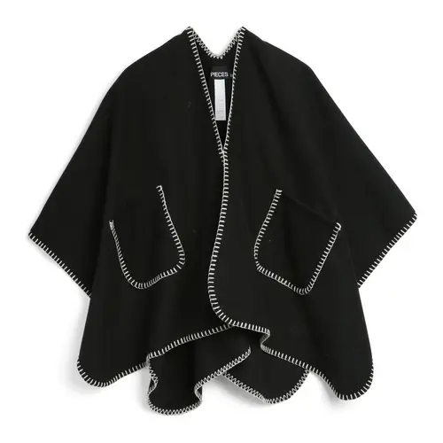 PIECES dame poncho PCNADJA - Black