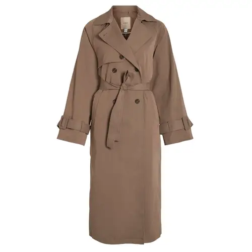 VILA dame trenchcoat VIVIANNA - Brown Lentil