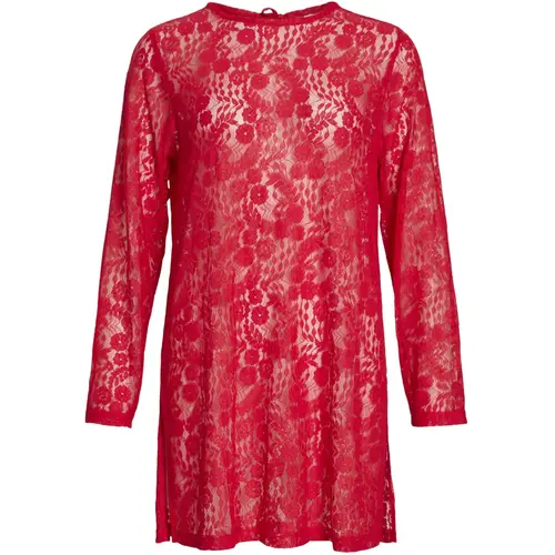 VILA dame bluse VISELLY - Poppy Red