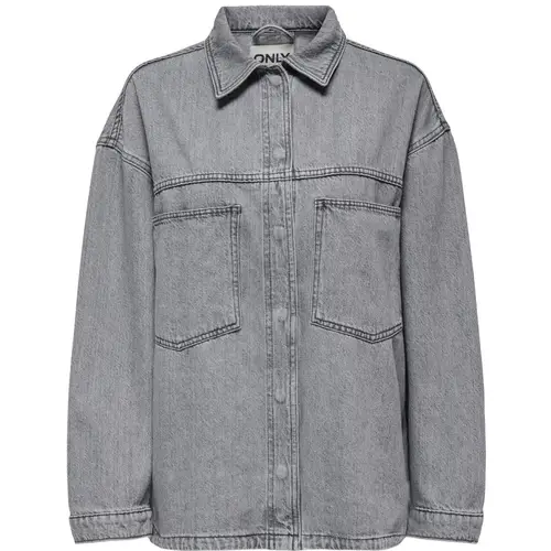 ONLY Dame Skjorte ONLEMMIE - Medium Grey Denim