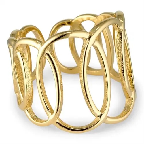 Golden Tyro fingerring i ædelstål