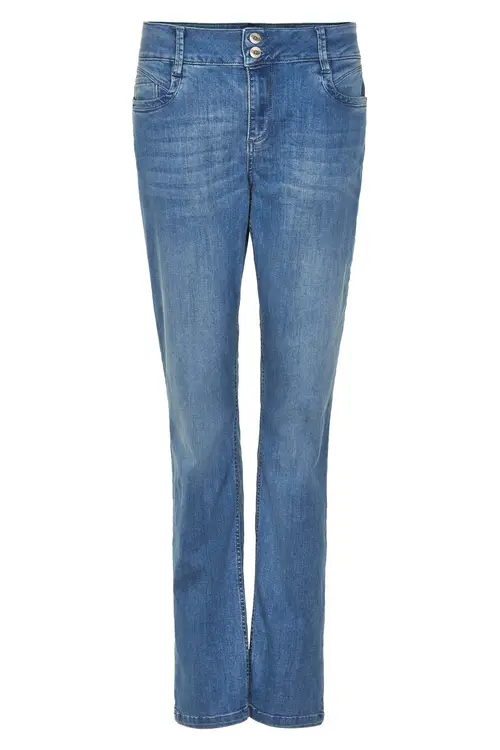 Denim Hunter Regitze Curved Jeans Bw, Farve: Blå, Størrelse: 25, Dame