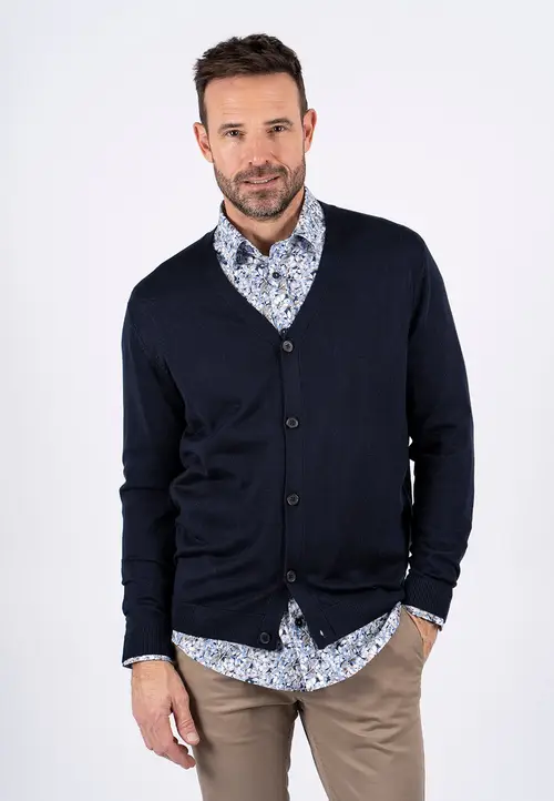 Pre End - Gordon merinould cardigan I navy