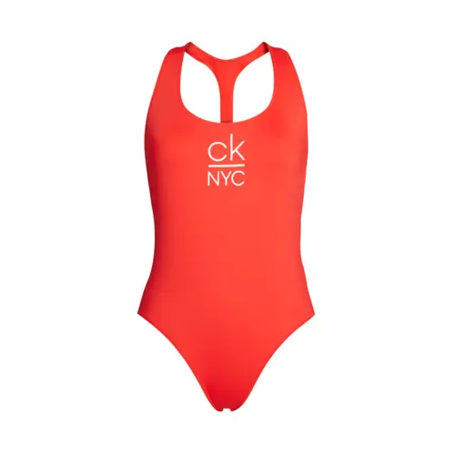 Calvin klein Scoop badedragt uden bøjle, rød, Størrelse: XS, Dame