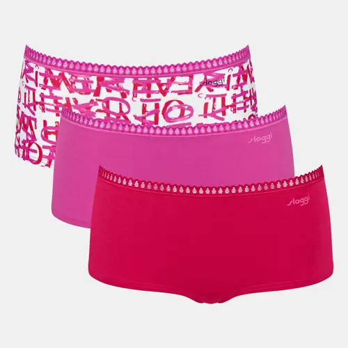 Sloggi GO Crush C3P shorts, rød, Størrelse: S, Dame