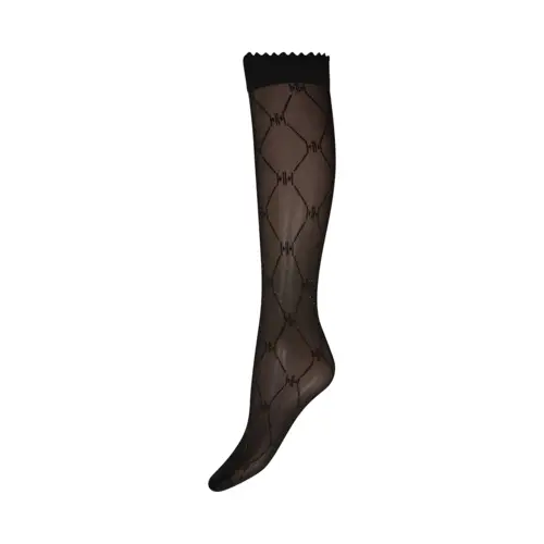 Hype The Detail Knee High w/lurex strømper, sort, Størrelse: 37-41, Dame