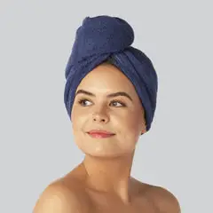 Bambus hårturban i navy