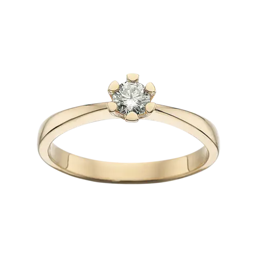 Scrouples Vida Ring i 14 Karat Guld med Diamant 0,20 Carat H-W/P1