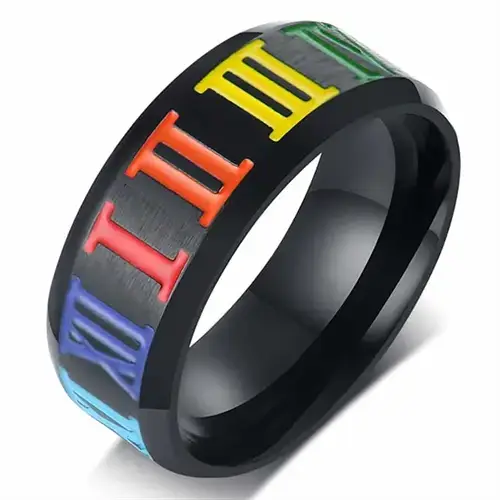 Rome pride ring i stål.