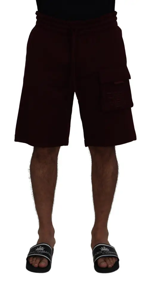 Dolce & Gabbana Maroon Bermuda Shorts