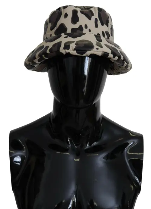 Dolce & Gabbana Multifarver Leopard Print Capello Herre Bucket Cap Hat