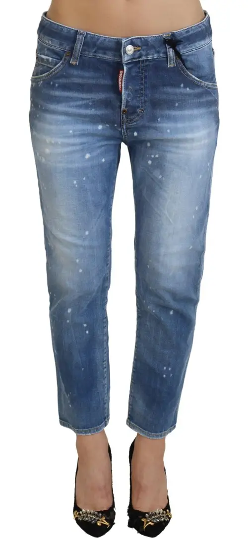 Dsquared2 Blå Bomuld Dame Bukser & Jeans