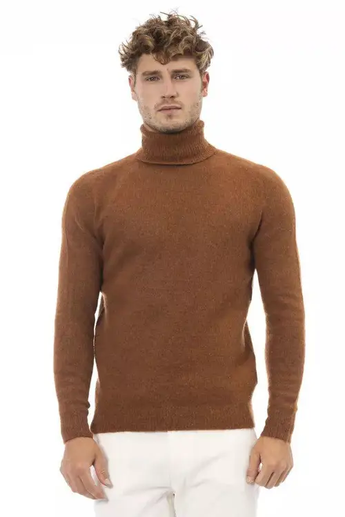 Alpha Studio Brun Læder Sweater