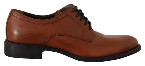 Dolce & Gabbana Elegant Brown Derby Formal Sko