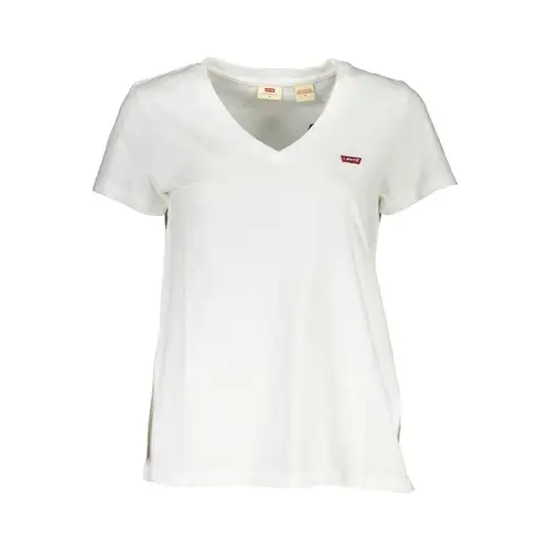 Levi's Chic White V-Neck Logo Tee