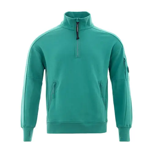 CP Company Cotton Crewneck Green Sweater