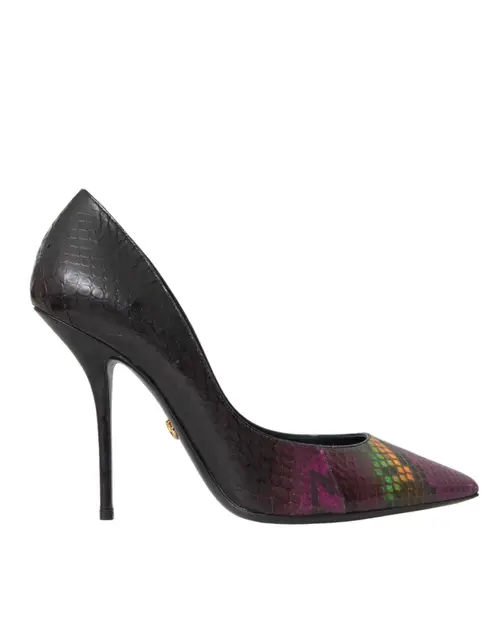 Dolce & Gabbana Multicolor Exotic Leather Heels Pumps Sko