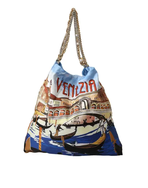 Dolce & Gabbana Multicolor Venezia Canvas Dame Shopping Tote Bag