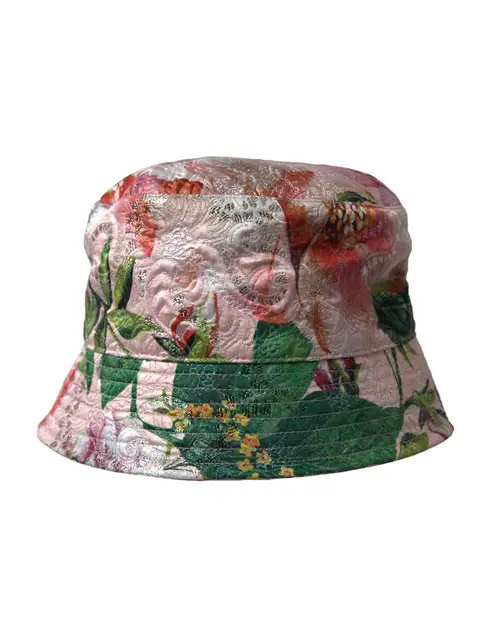 Dolce & Gabbana Multicolor Floral Jacquard Bucket Hat Herre