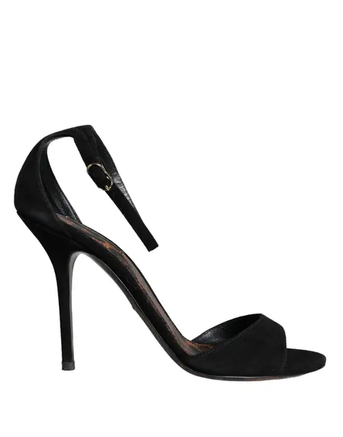 Dolce & Gabbana Black KEIRA Heels Ankle Strap SandalerSko