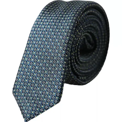 Dolce & Gabbana Green Patterned 100% Silk Adjustable Herre Tie