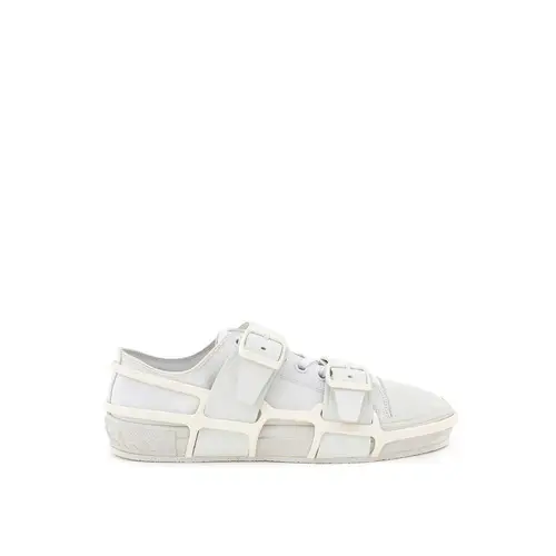 Burberry White Cotton Sneakers