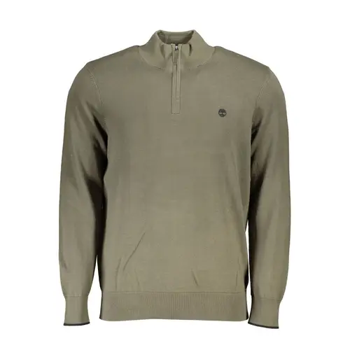 Timberland Organic Cotton Half Zip Sweater - Lush Green