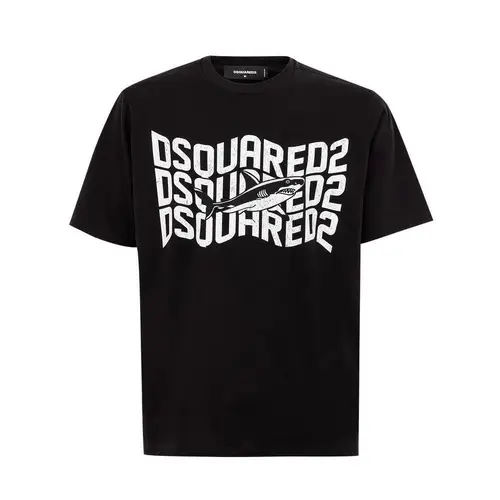 Dsquared2 Sleek Black Cotton T-Shirt for Herre