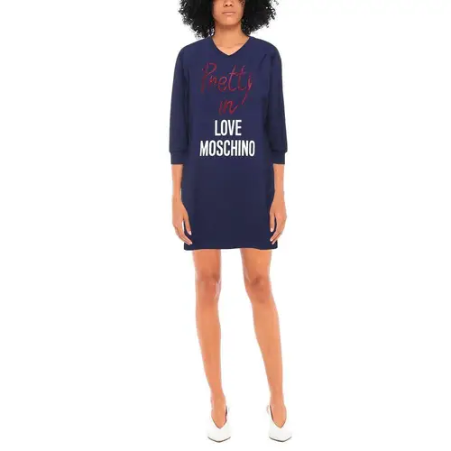 Love Moschino Blue Cotton Dame Dress