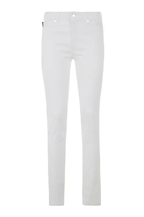 Love Moschino White Cotton Dame's Jeans