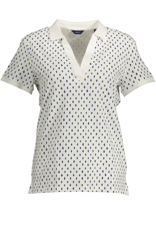 Gant White Cotton Dame Polo Shirt