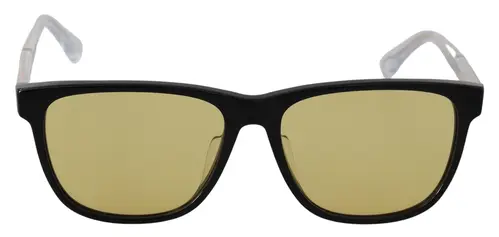 Diesel Chic Black Acetate Solbriller with Yellow Lenses