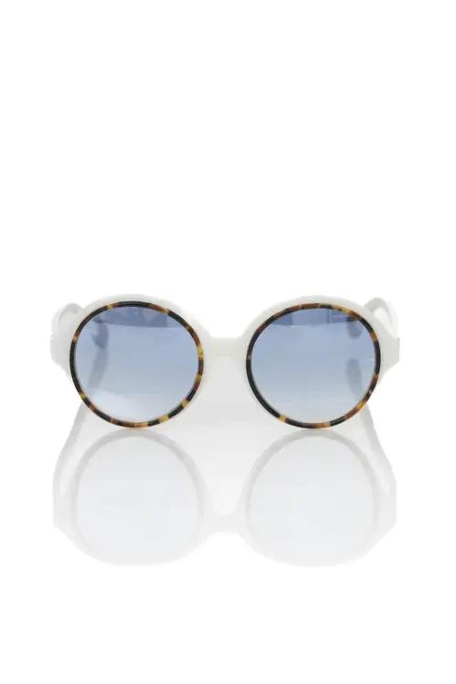 Frankie Morello White Acetate Dame Solbriller