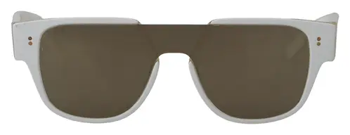 Dolce & Gabbana Elegant White Acetate Solbriller for Dame