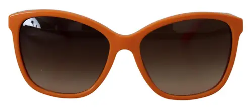 Dolce & Gabbana Chic Orange Round Solbriller for Dame