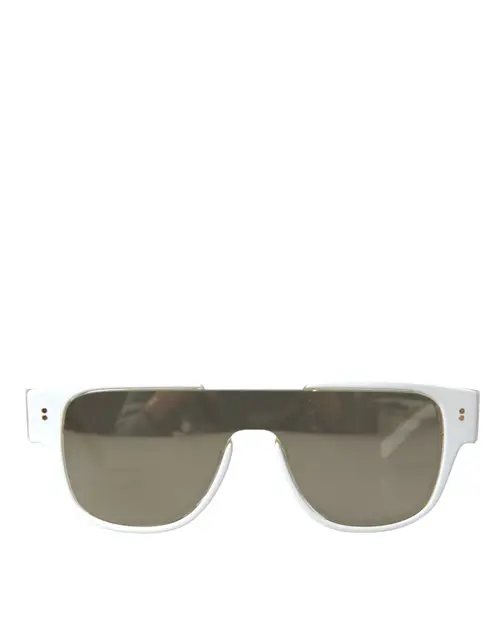 Dolce & Gabbana Chic White Acetate Designer Solbriller