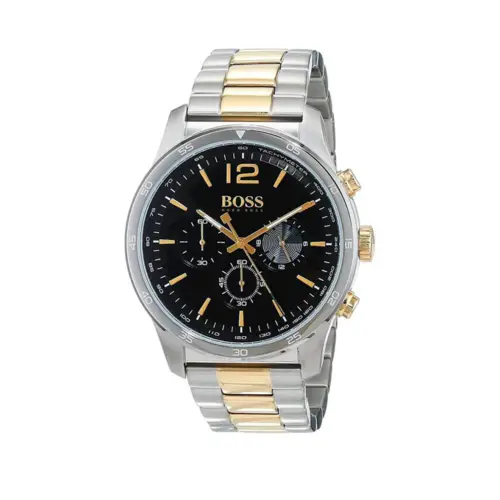 HUGO BOSS Chronograph sort/guld HB1513529