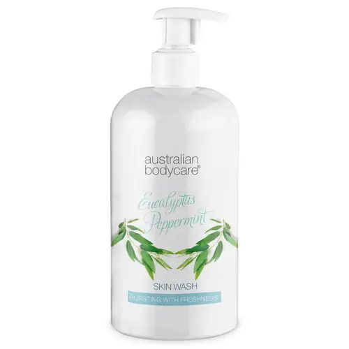 Professionel Eucalyptus Skin Wash â Showergel til professionel brug med naturlig Tea Tree Oil og eukalyptus - 500 ml