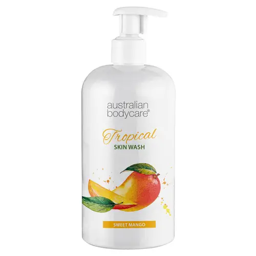 Professionel Tropical Skin Wash med mango â Body Wash med Tea Tree Oil og mango for ren og problemfri hud - 500 ml