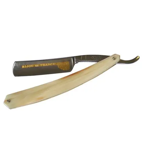 Thiers Issard Straight Razor Barberkniv (Blond Horn Håndtag 5/8&quot;)