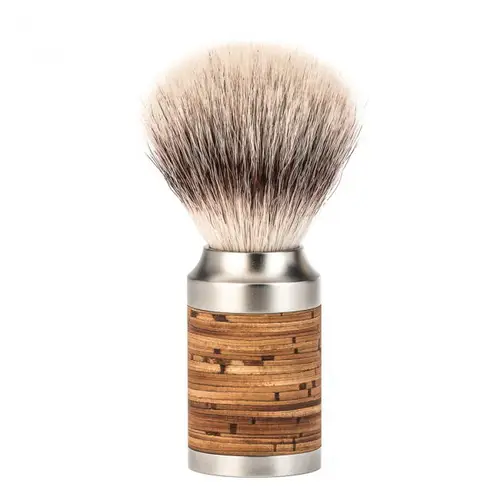 Mühle Rocca Silvertip FiberÂ® Barberkost Rustfrit Stål & Birkebark