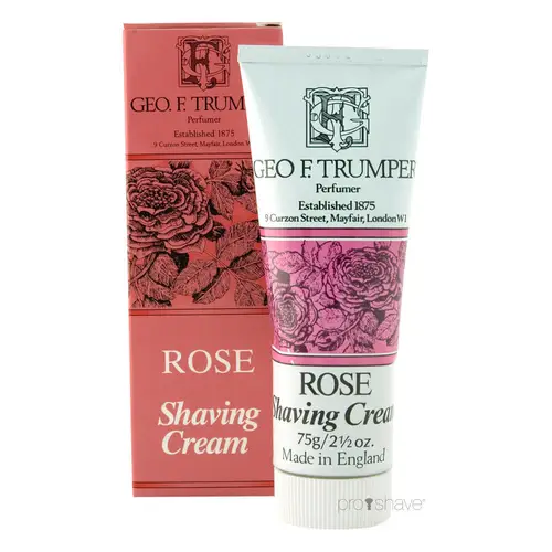 Geo F Trumper Barbercreme på tube, Rose, 75 gr.