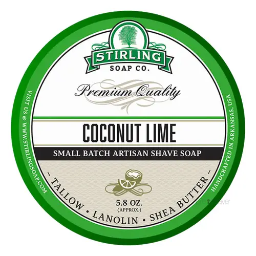 Stirling Soap Co. Barbersæbe, Coconut Lime, 170 ml.