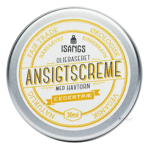 Isangs Ansigtscreme med Havtorn, Cedertræ, 30 ml.