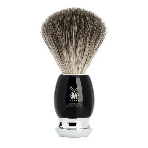 Mühle Pure Badger Barberkost, 21 mm, Vivo, Sort Kunstharpiks