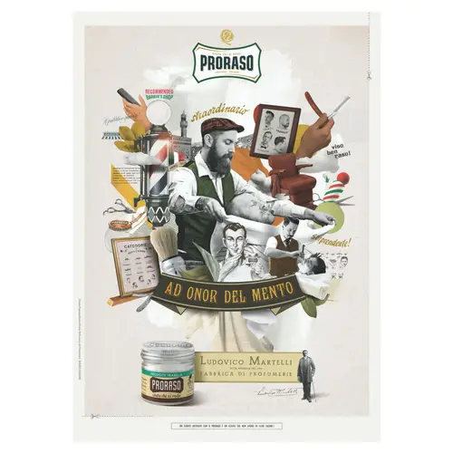 Proraso Plakat, 50 x 70 cm.