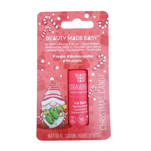 Beauty Made Easy® - Christmas Candy Lip Balm - Strawberry