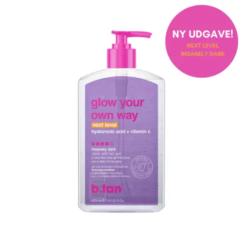 b.Tan Glow Your Own Way  Next Level  473ml - Hos Frisøren & Baronen